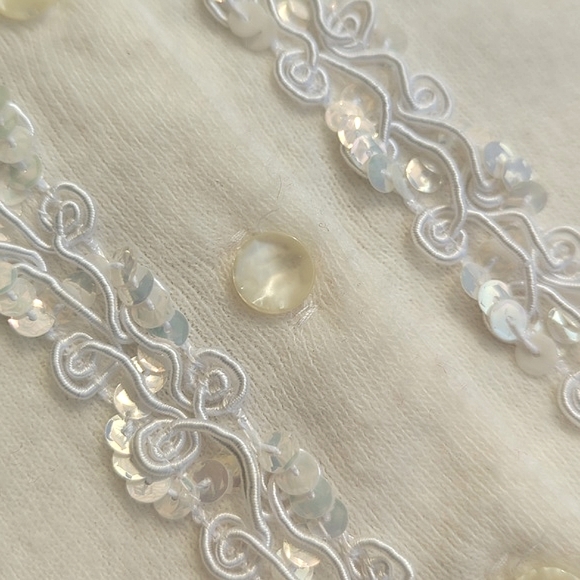 Vintage Cardigan Sequin Off White - Picture 6 of 8